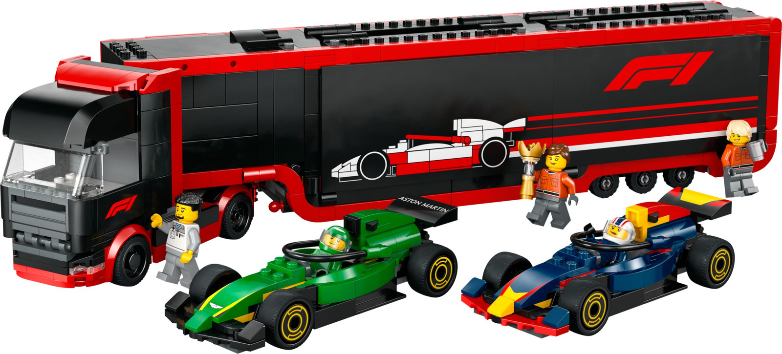 Lego City 60445 Ciężarówka z bolidami RB20 i AMR24 F1