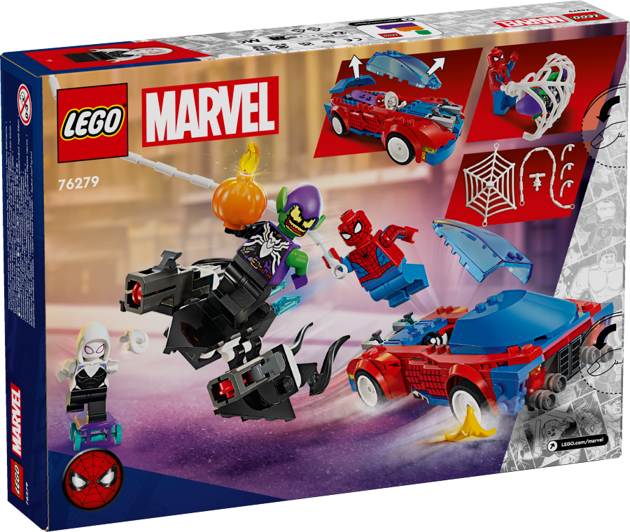 LEGO MARVEL Wyścigówka Spider-Mana i Zielony Goblin 76279