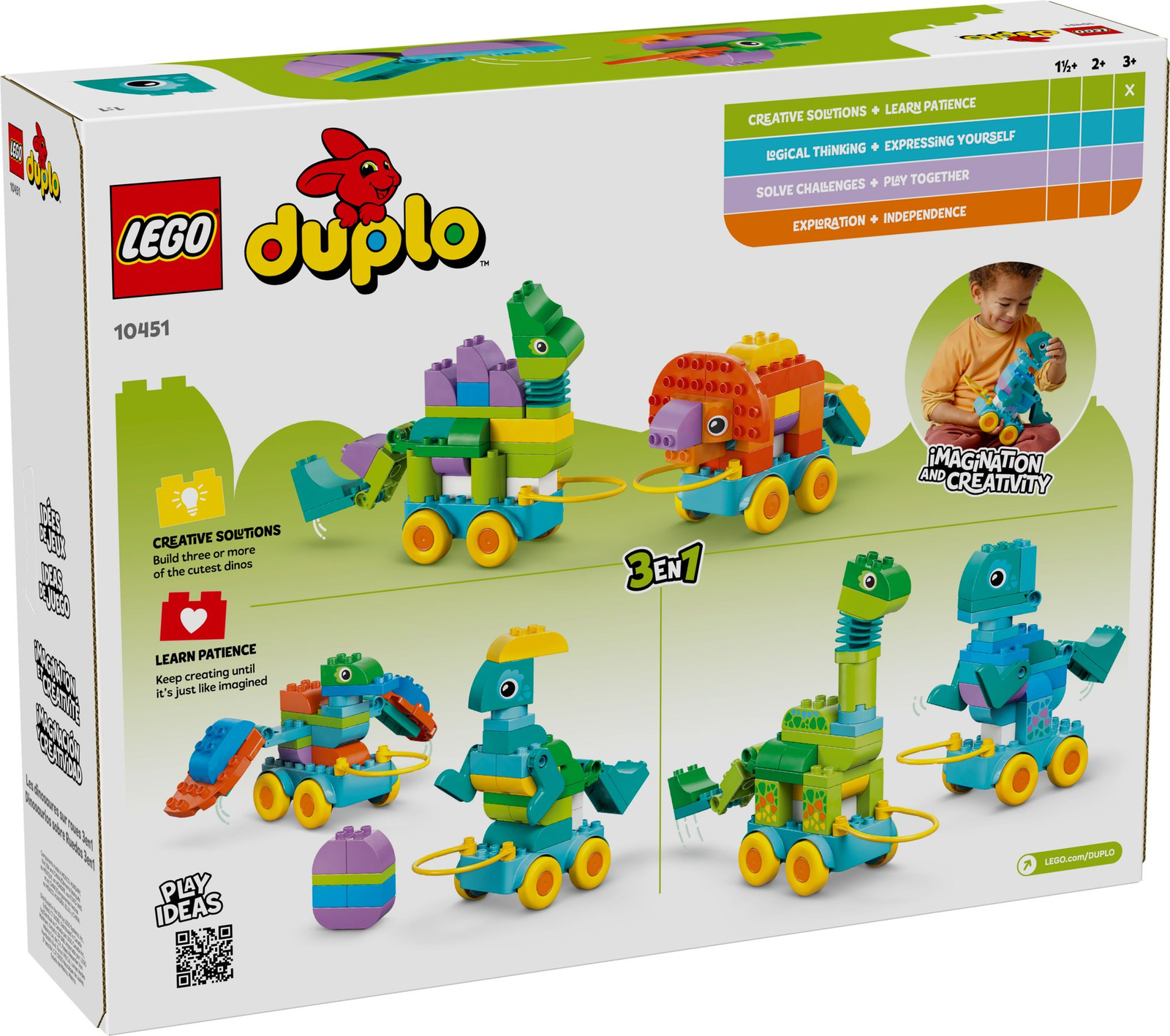 Lego Duplo 10451 3 w 1 Dinozaury na kółkach