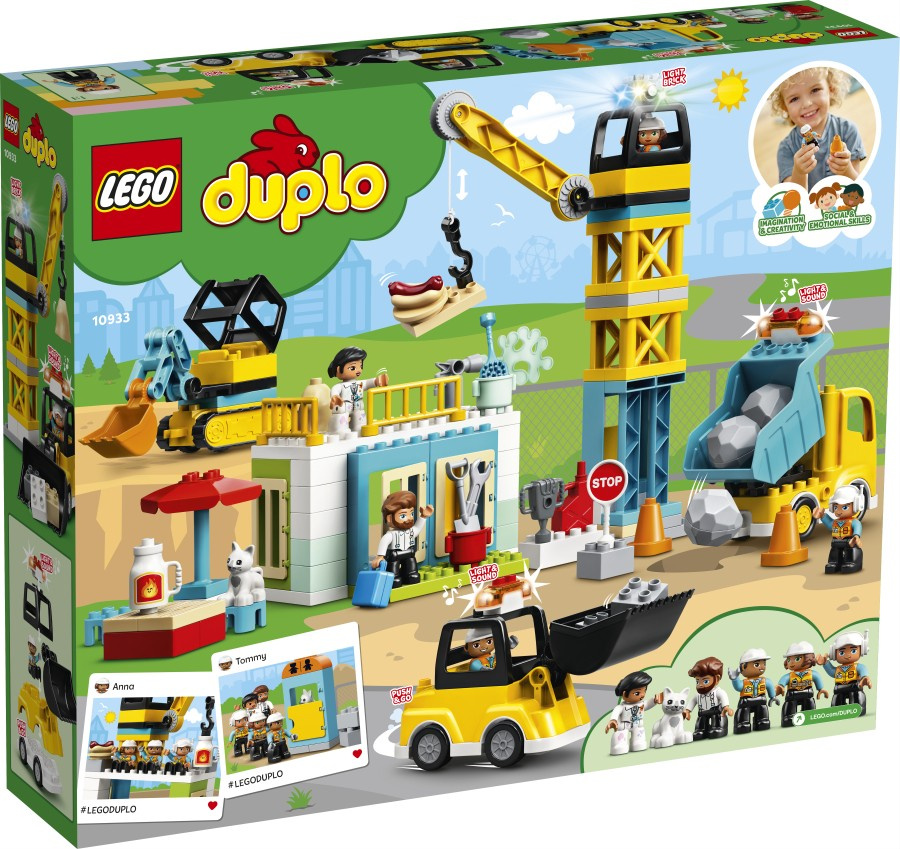 LEGO DUPLO Żuraw wieżowy i budowa 10933