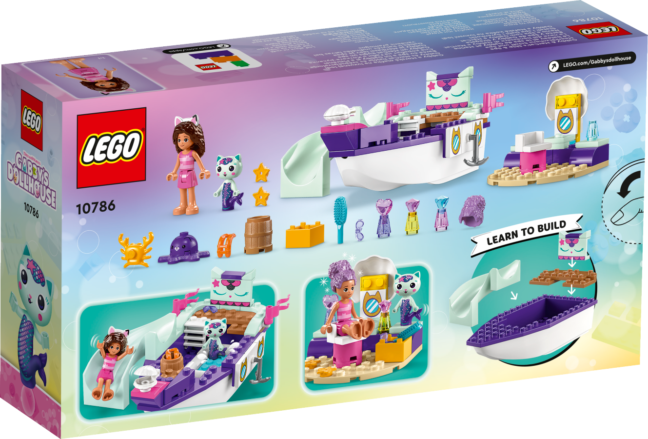 LEGO Gabby's Dollhouse Statek i spa Gabi i Syrenkotki 10786