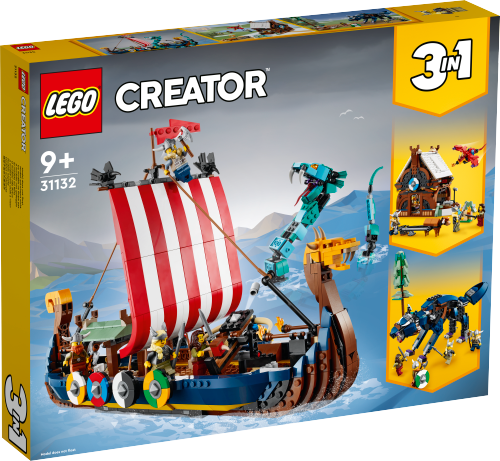 LEGO CREATOR Statek wikingów i wąż z Midgardu 31132