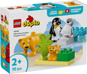 Lego Duplo 10442 Rodziny dzikich zwierząt: pingwiny i lwy