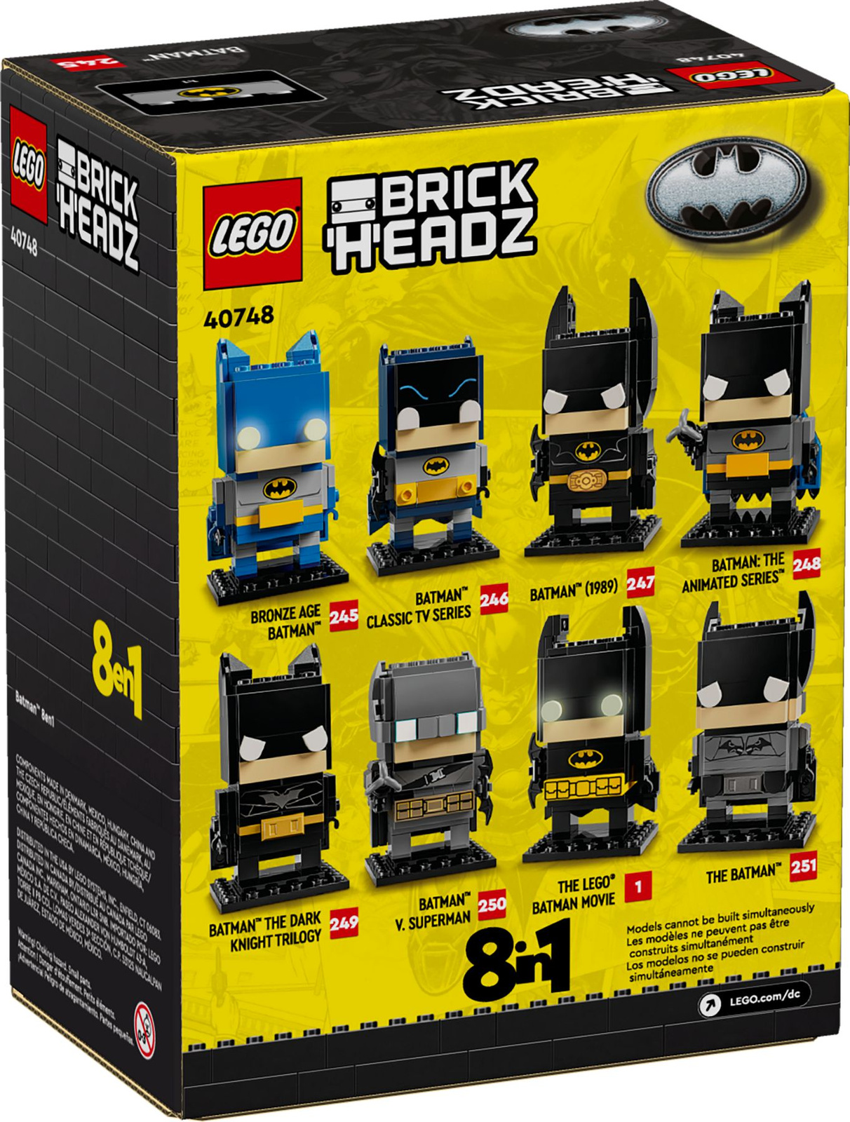 Lego BrickHeadz 40748 Figurka Batmana 8 w 1