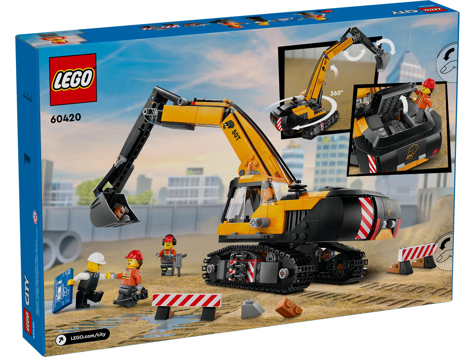 Lego City 60420 Żółta koparka