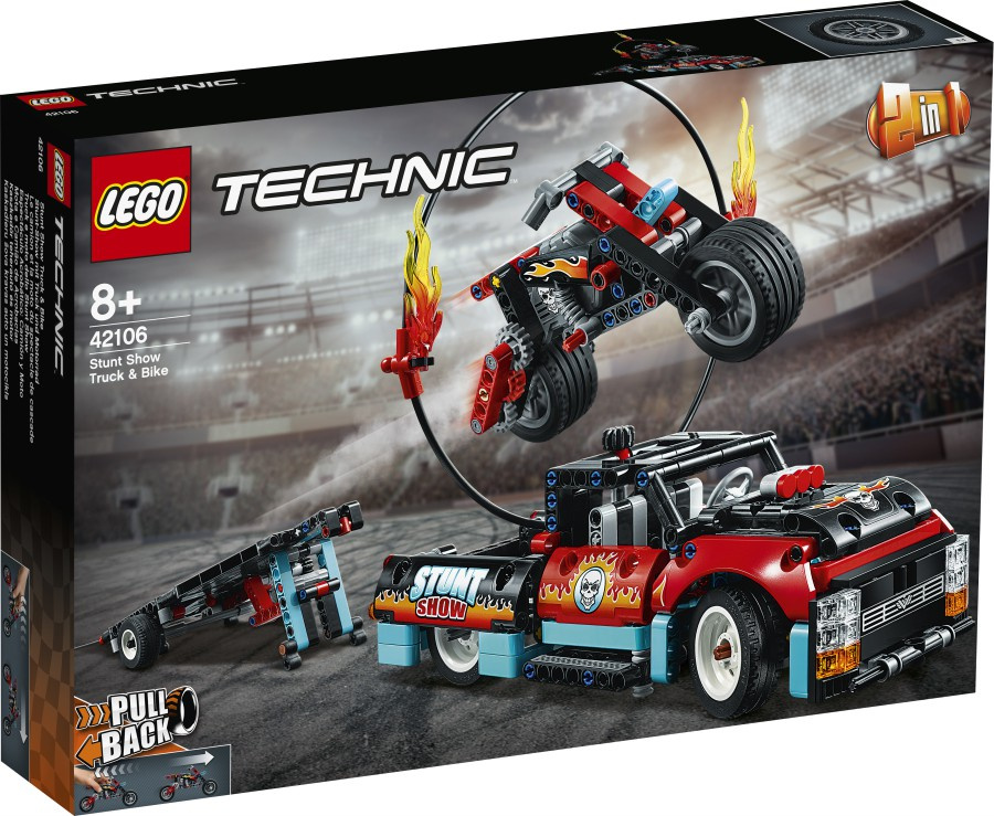 LEGO TECHNIC  Furgonetka i motocykl kaskaderski 42106