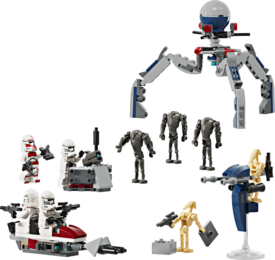 LEGO STAR WARS Zestaw bitewny z żołnierzem armii klonów™ i droidem bojowym™ 75372