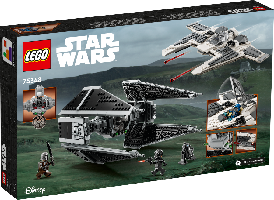 LEGO STAR WARS Mandaloriański myśliwiec Fang Fighter kontra TIE Interceptor 75348
