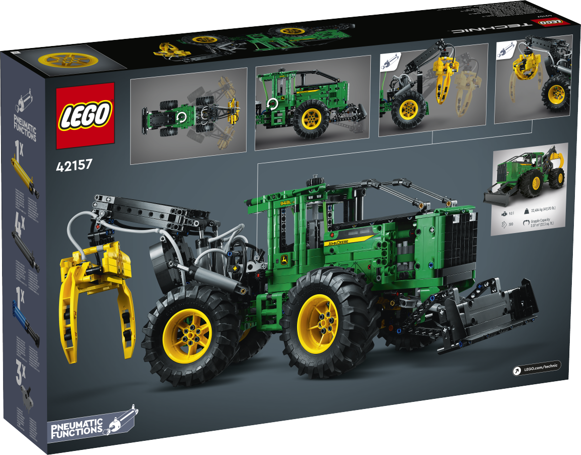 LEGO TECHNIC Ciągnik zrywkowy John Deere 948L-II 42157
