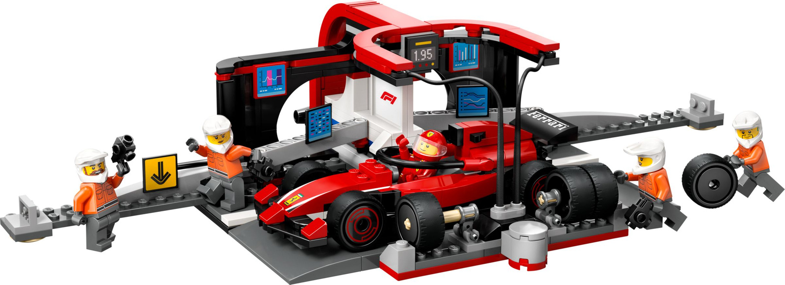 Lego City 60443 Pit stop i mechanicy z bolidem Ferrari