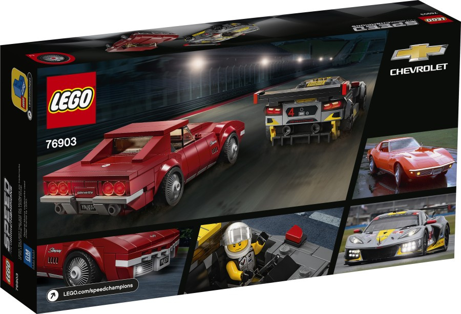 LEGO SPEED CHAMPIONS  Samochód wyścigowy Chevrolet Corvette C8.R i 1968 Chevrolet Corvette 76903