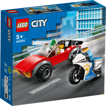 LEGO CITY Motocykl policyjny – pościg za samochodem 60392