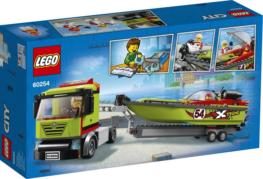 LEGO CITY   Transporter łodzi wyścigowej 60254