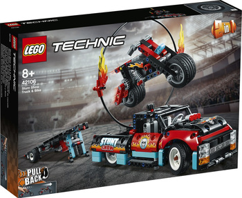 LEGO TECHNIC  Furgonetka i motocykl kaskaderski 42106
