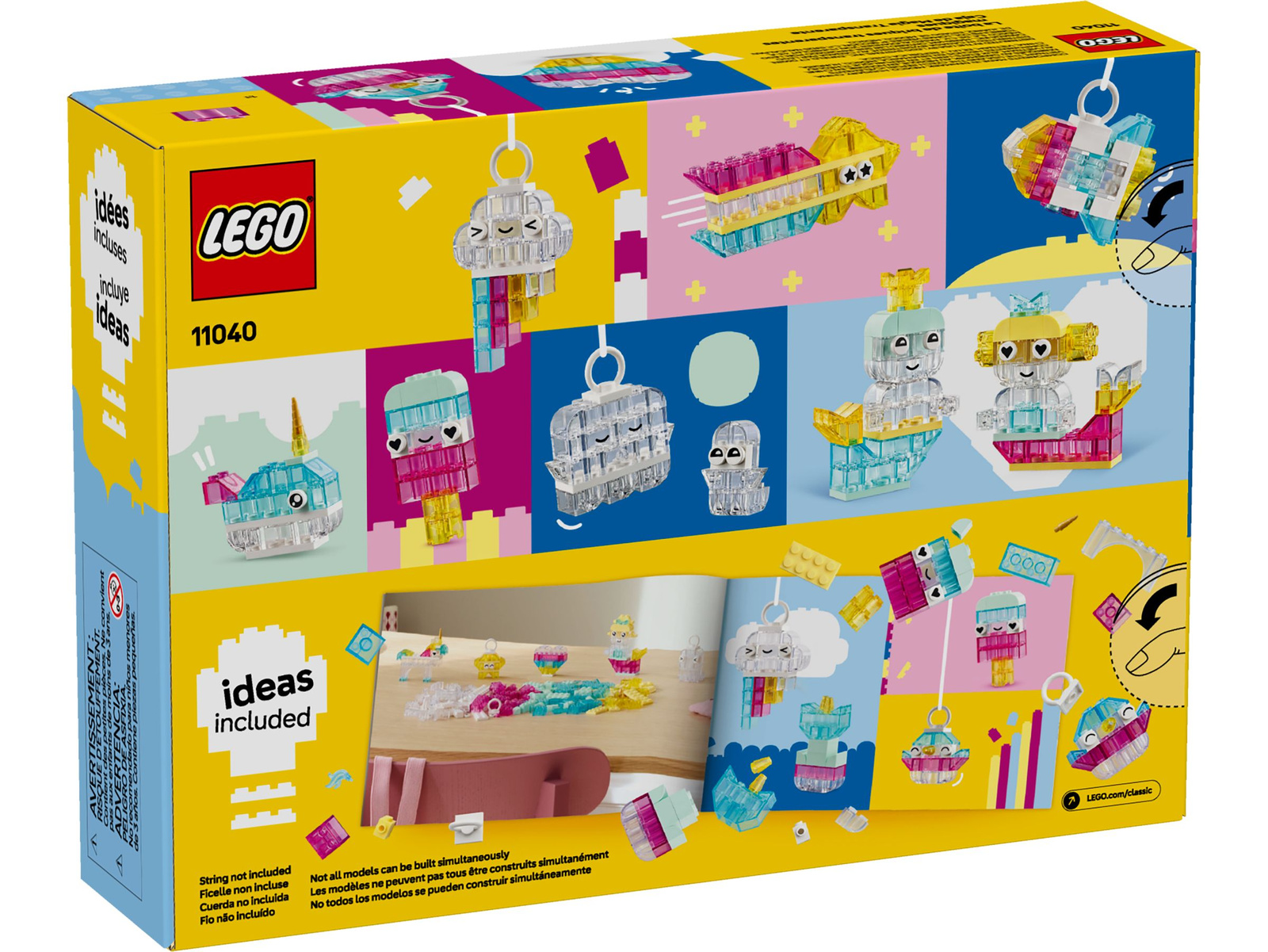 Lego Classic 11040 Magiczny zestaw z przezroczystymi klockami