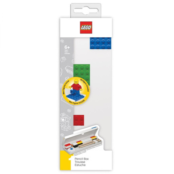 Piórnik z kolorowymi płytkami i minifigurką Lego (bez wyposażenia)
