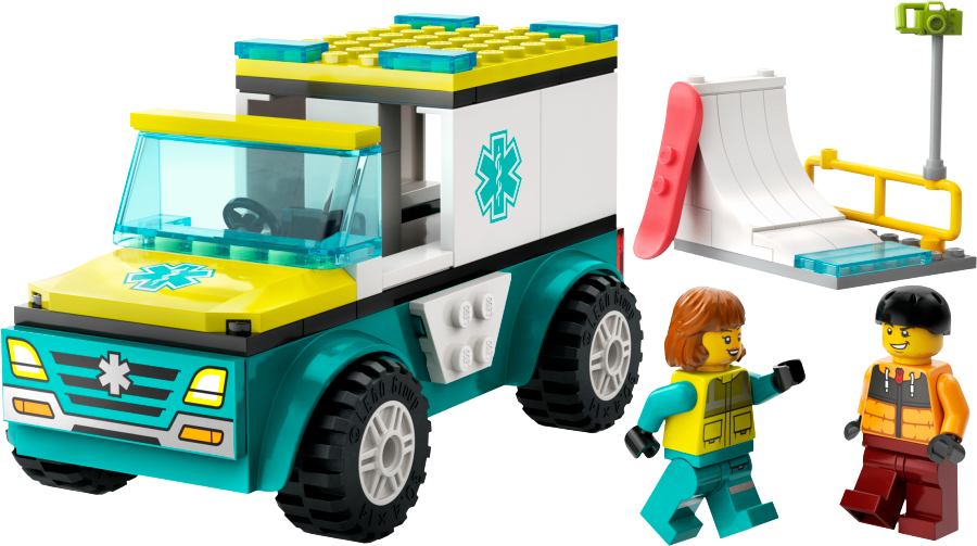 LEGO CITY Karetka i snowboardzista 60403