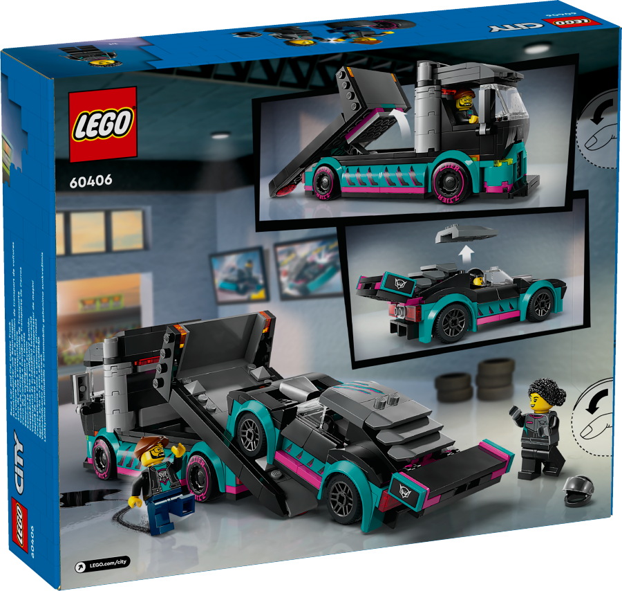 LEGO CITY Samochód wyścigowy i laweta 60406