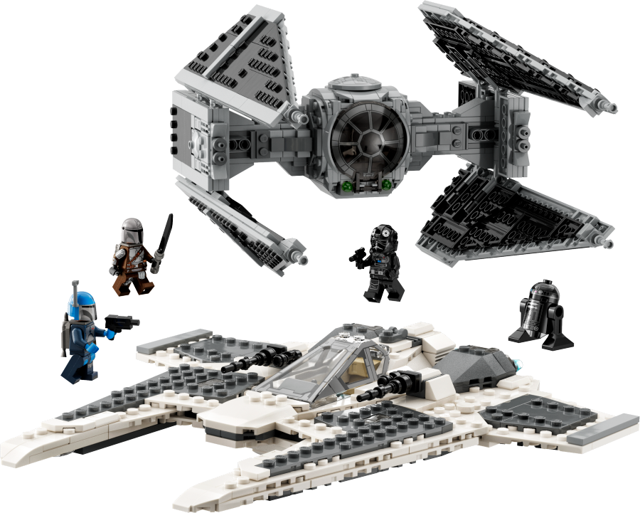 LEGO STAR WARS Mandaloriański myśliwiec Fang Fighter kontra TIE Interceptor 75348