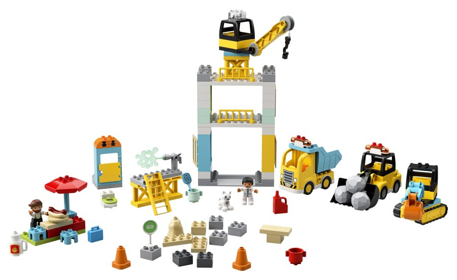LEGO DUPLO Żuraw wieżowy i budowa 10933