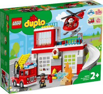 LEGO  DUPLO Remiza strażacka i helikopter  10970