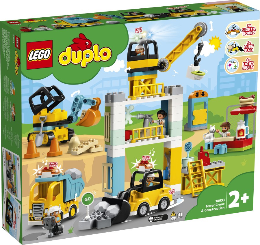 LEGO DUPLO Żuraw wieżowy i budowa 10933