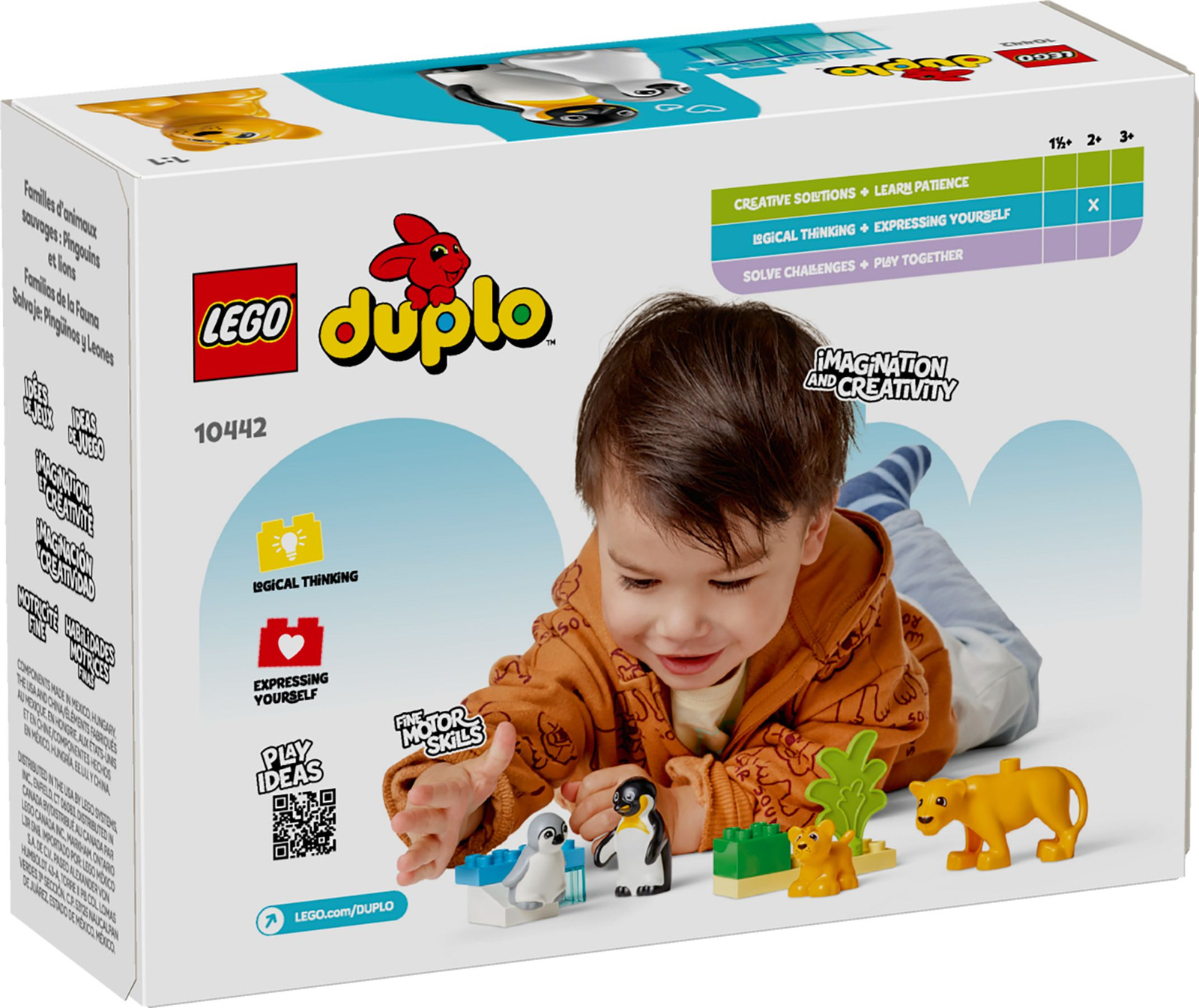 Lego Duplo 10442 Rodziny dzikich zwierząt: pingwiny i lwy