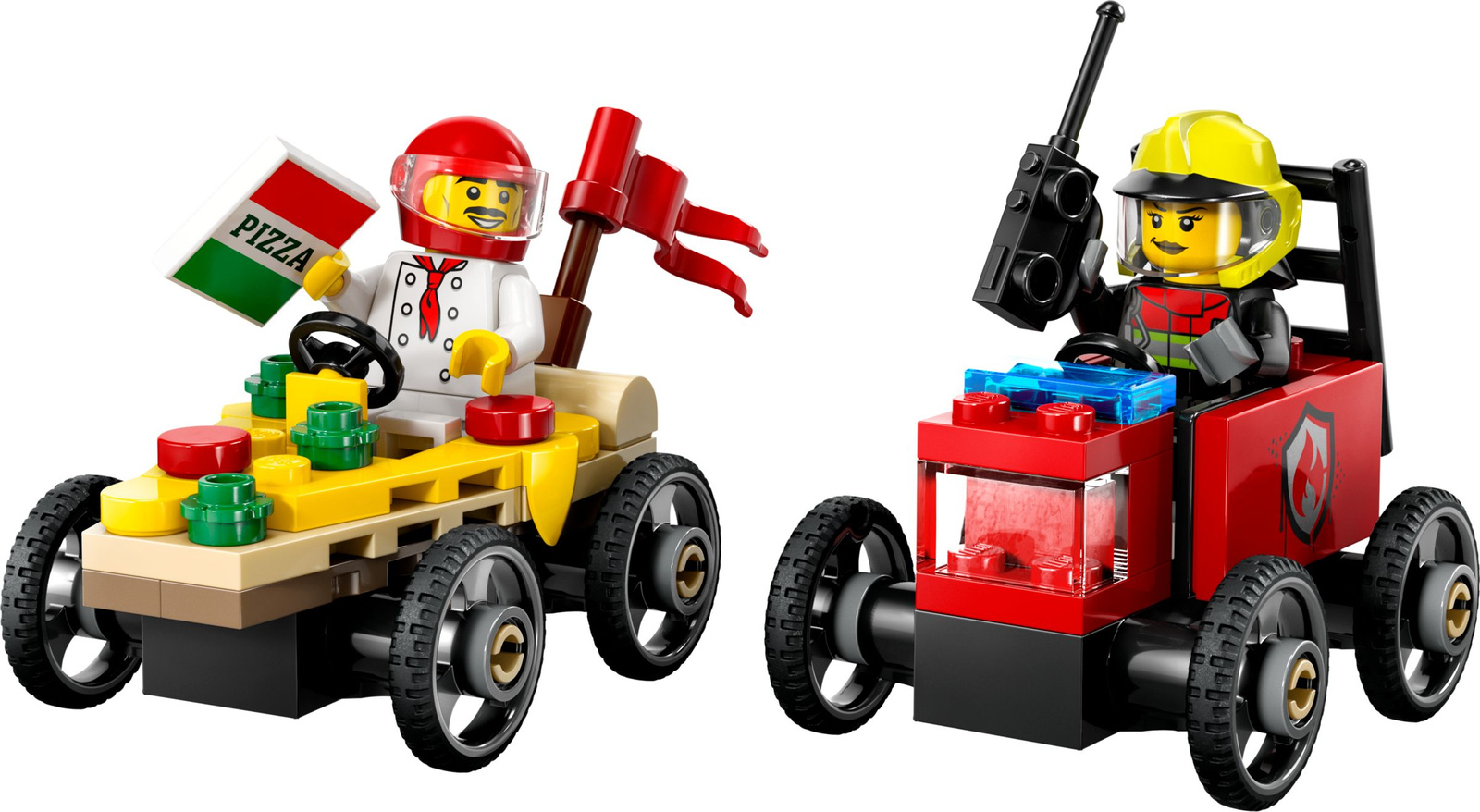 Lego  City 60458 Zestaw wyścigówek: pizza kontra wóz strażacki
