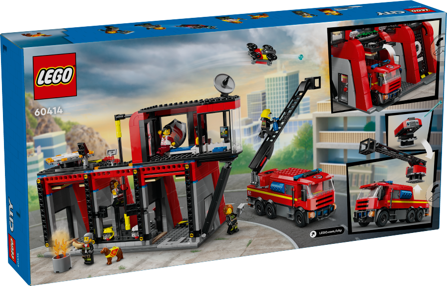 LEGO CITY Remiza strażacka z wozem strażackim 60414