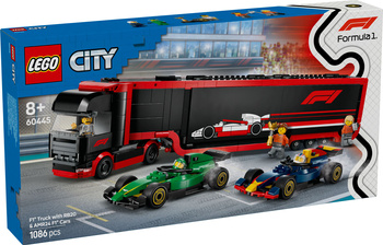 Lego City 60445 Ciężarówka z bolidami RB20 i AMR24 F1