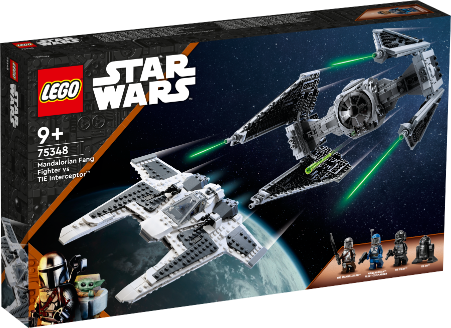 LEGO STAR WARS Mandaloriański myśliwiec Fang Fighter kontra TIE Interceptor 75348