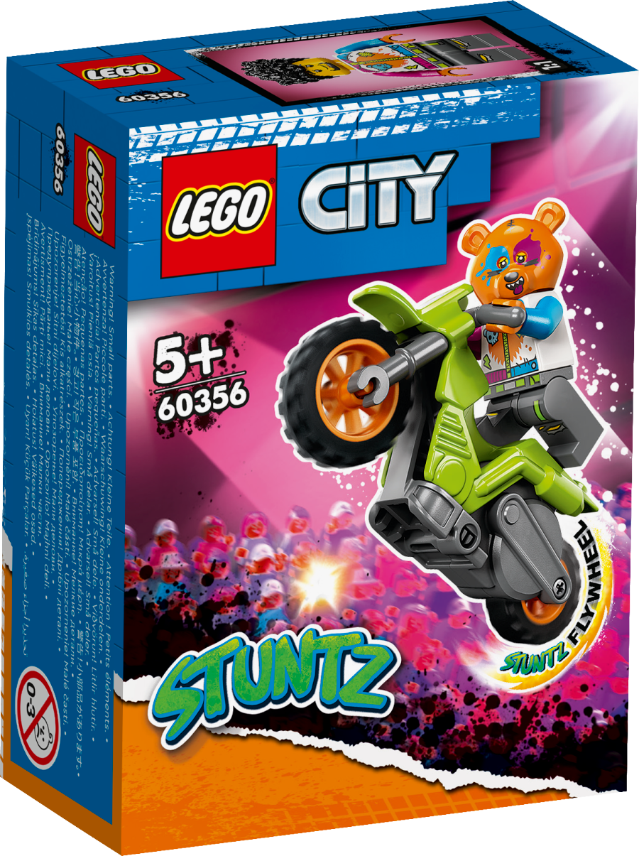 LEGO CITY Motocykl kaskaderski z niedźwiedziem 60356