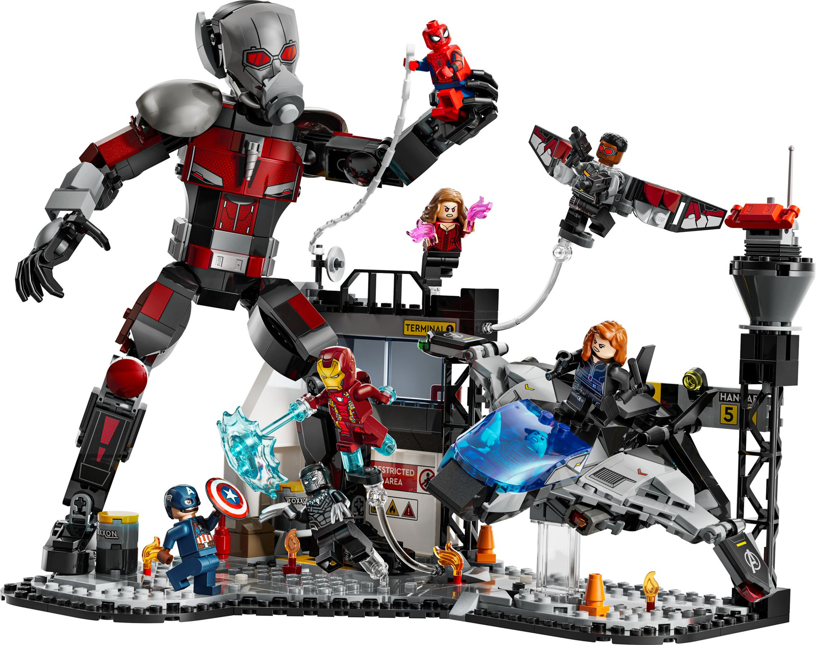 Lego Super Heroes 76314 Kapitan Ameryka: Wojna bohaterów - bitwa