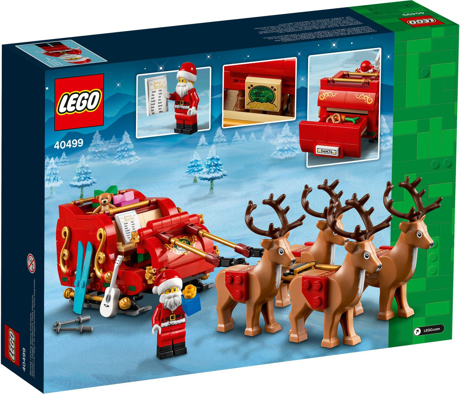 Lego Okolicznościowe 40499 Sanie Świętego Mikołaja