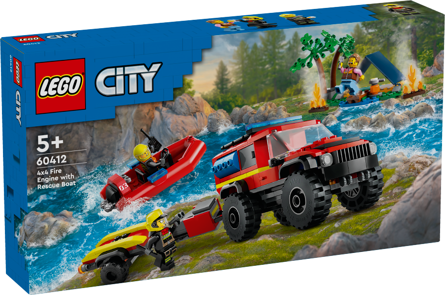 LEGO CITY Terenowy wóz strażacki z łodzią ratunkową 60412