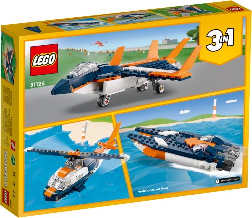 LEGO CREATOR Odrzutowiec naddźwiękowy 31126