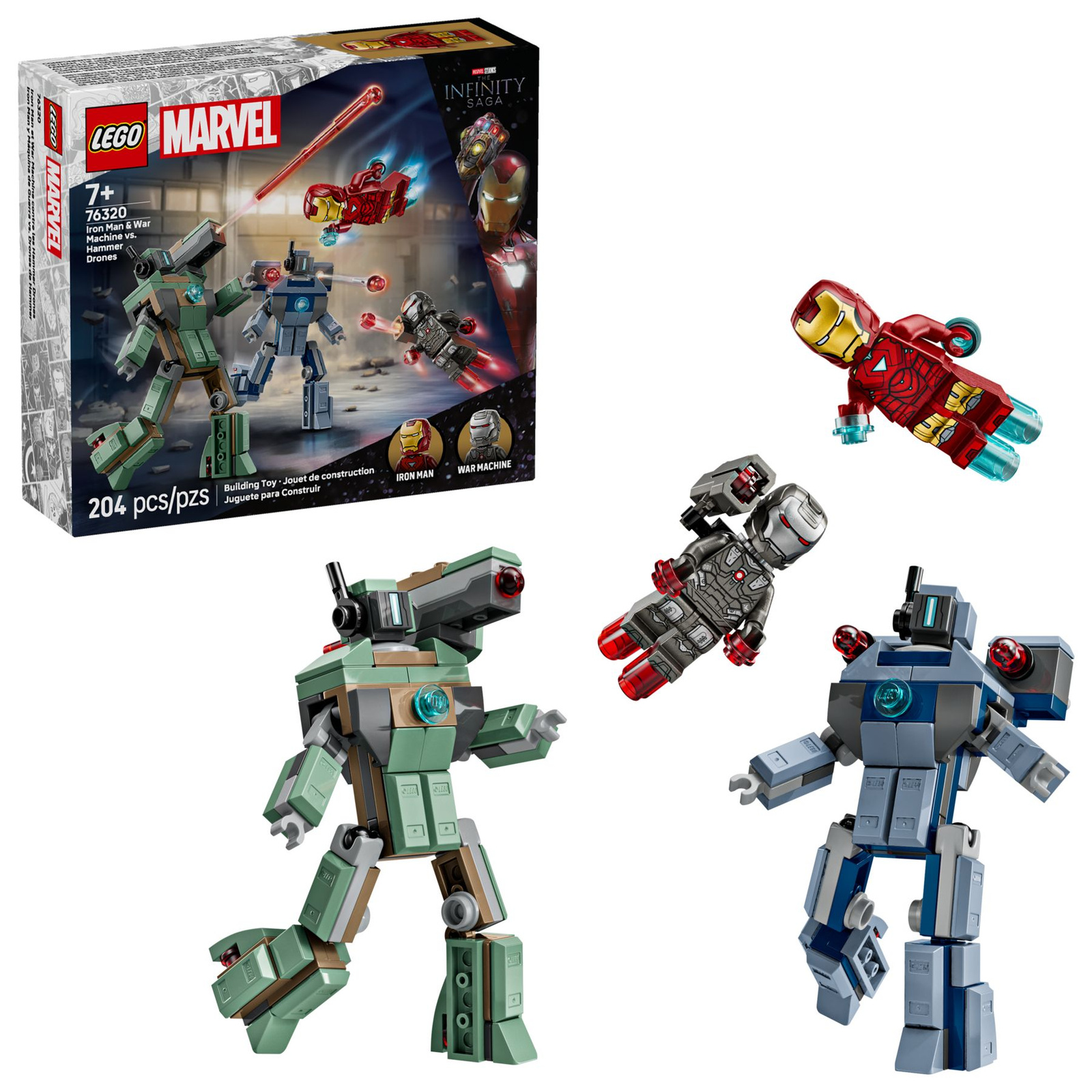 Lego Super Heroes 76320 Iron Man i War Machine kontra drony Hammera