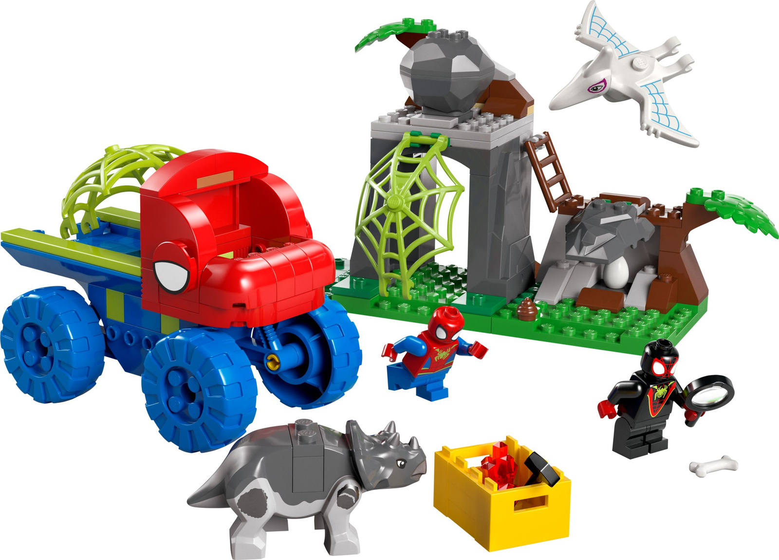 Lego Super Heroes 11199 Misja ratunkowa zespołu Spidey'ego w dinoterenówce