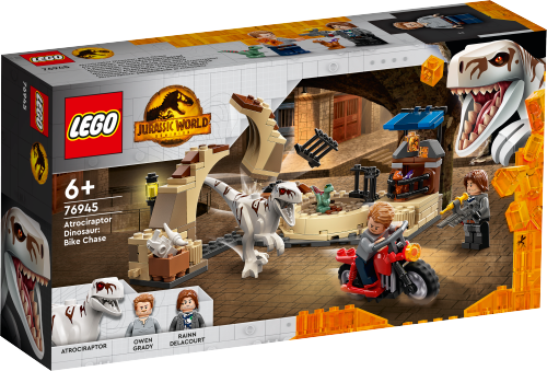LEGO JURASSIC WORLD Atrociraptor: pościg na motocyklu 76945