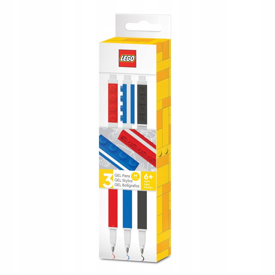 Długopisy żelowe 3szt. LEGO 51513 kolorowe