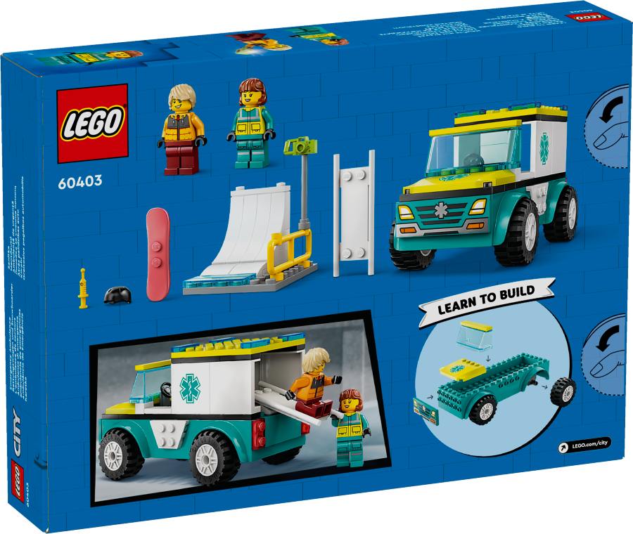LEGO CITY Karetka i snowboardzista 60403