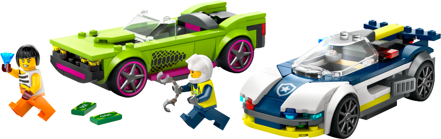 LEGO CITY Pościg radiowozu za muscle carem 60415