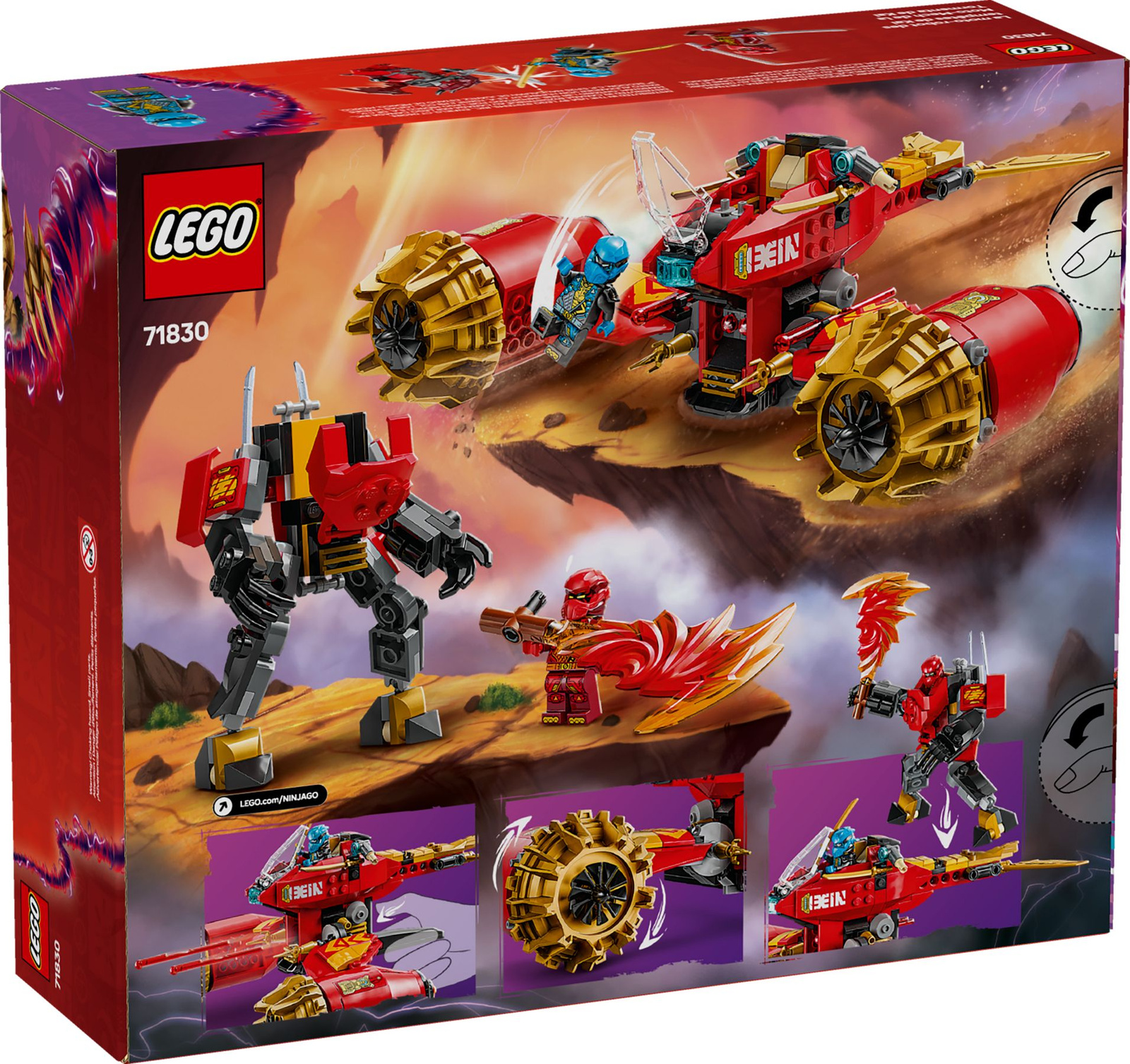 Lego Ninjago 71830 Burzowy Jeździec- mech Kaia