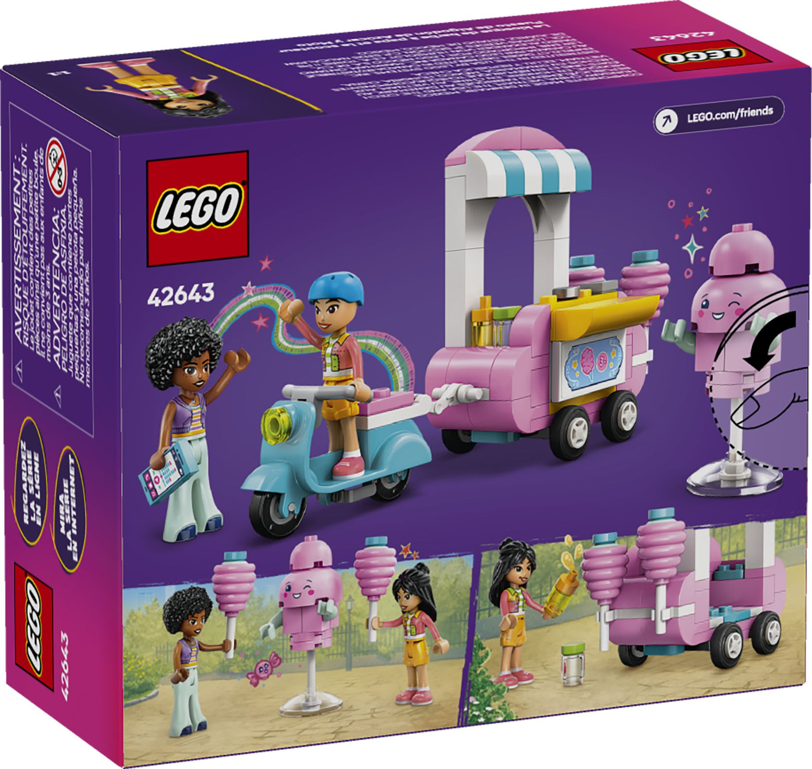 Lego Friends 42643 Stoisko z watą cukrową i skuter