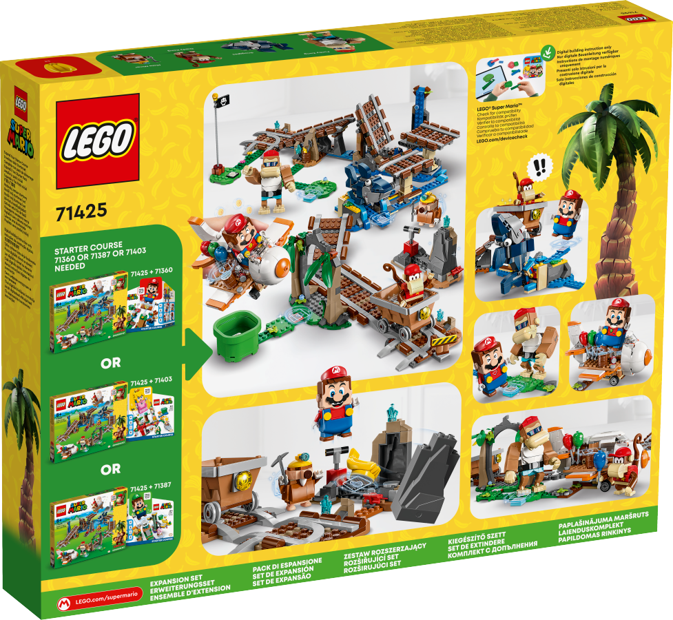 LEGO MARIO Przejażdżka wagonikiem Diddy Konga — zestaw rozszerzający 71425