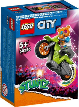 LEGO CITY Motocykl kaskaderski z niedźwiedziem 60356