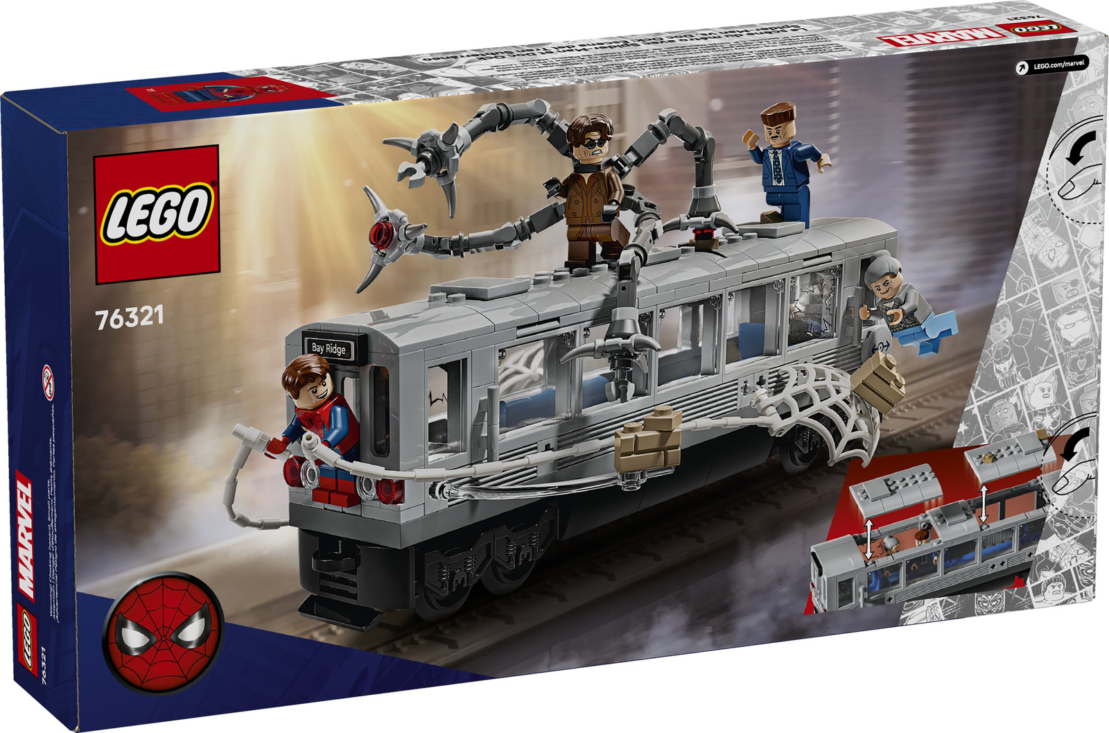 Lego Super Heroes 76321 Spider-Man kontra Doc Ock scena w metrze