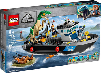 LEGO JURASSIC WORLD™  Barionyks i ucieczka łodzią 76942