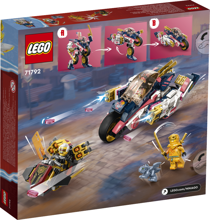LEGO NINJAGO Mech Sory zmieniający się w motocykl wyścigowy 71792