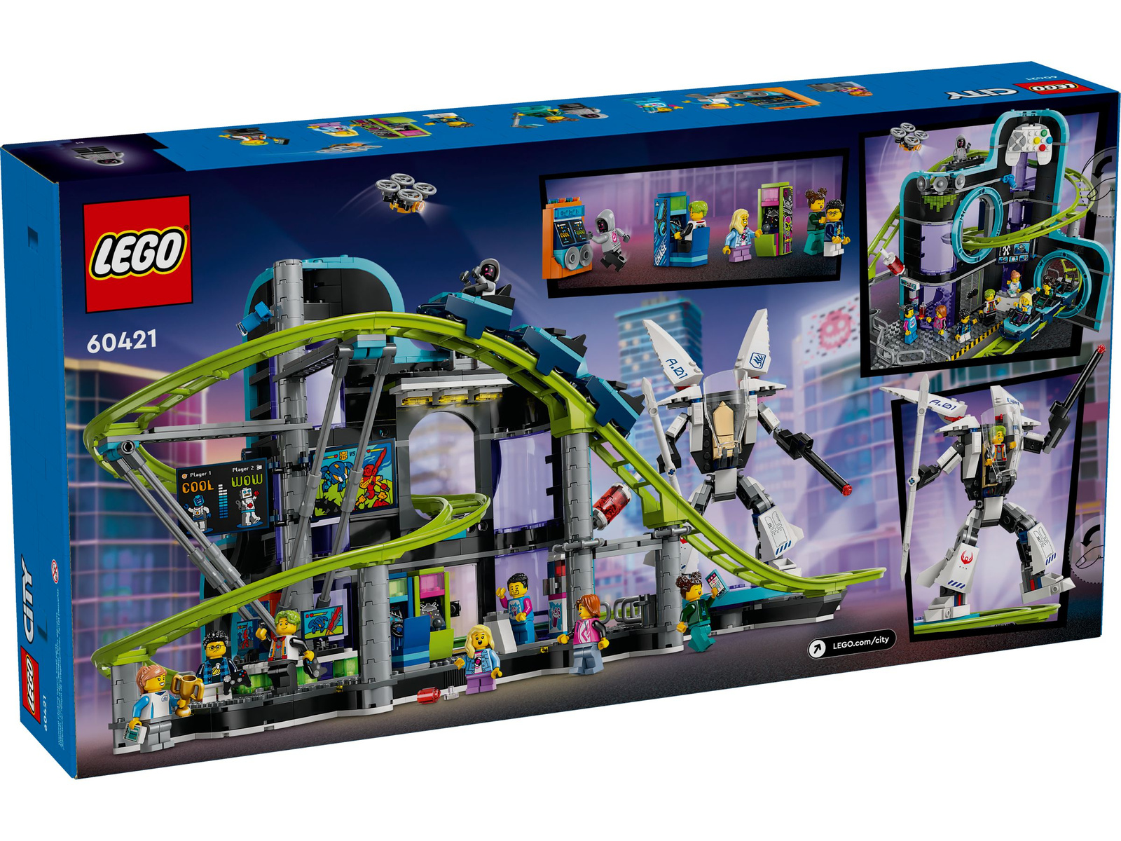 Lego City 60421 Park Świat Robotów z rollercoasterem